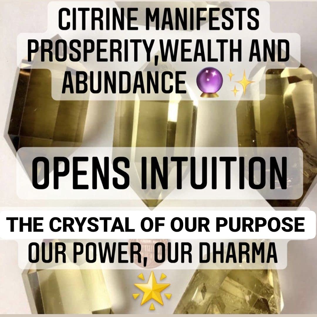 Natural Pure Citrine Crystal - Large Double Terminated Healing Stone for Manifesting Dreams & Wealth | Manipura Chakra Cleansing | Metaphysical Meditation & Reiki Energy | Perfect for Home Decor, Yoga Practice & Spiritual Gifts