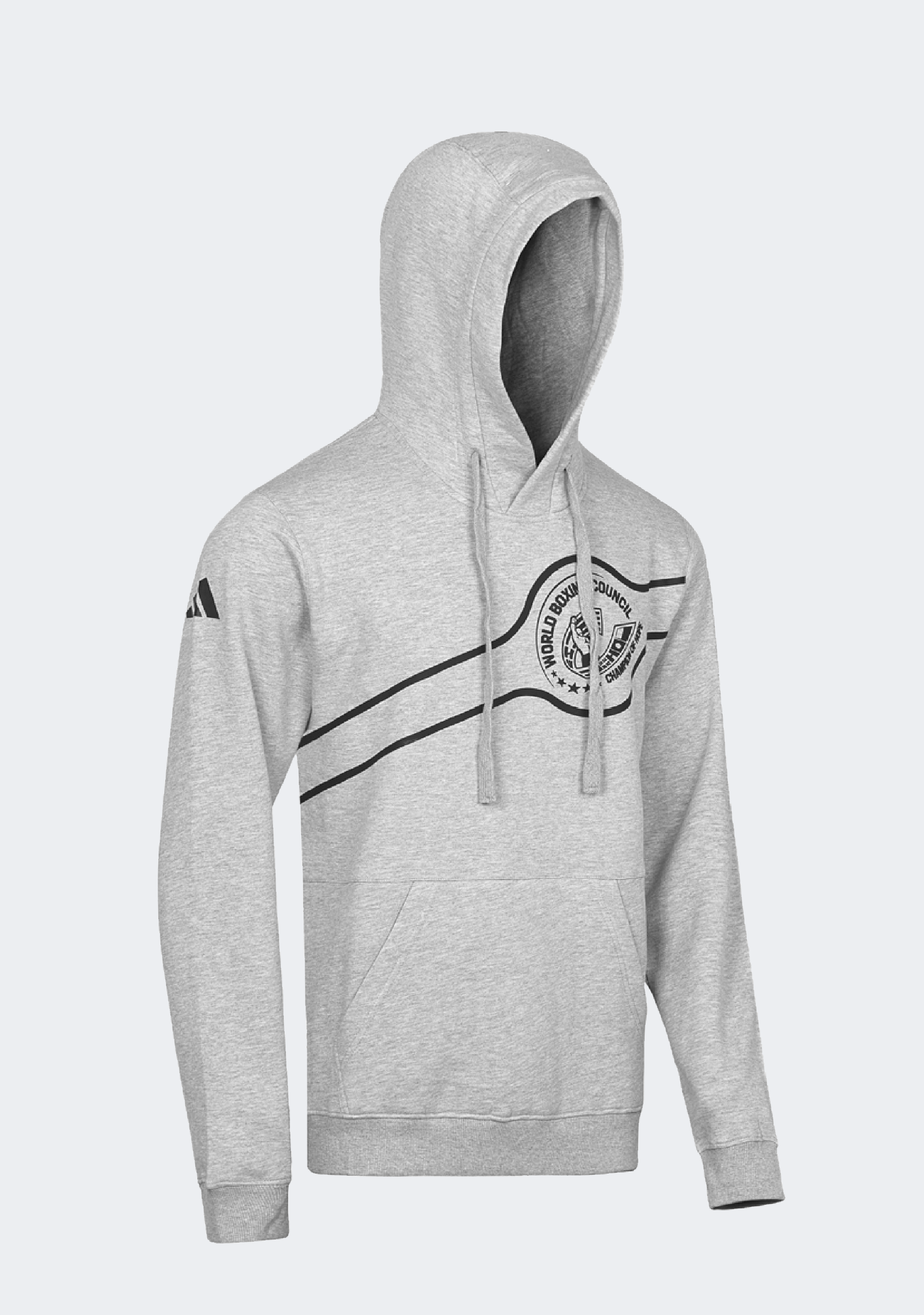 Adidas Men's WBC Traditional Grey/Black Boxing Hoodie - Lightweight Training Jacket for Boxing, MMA & Gym Workouts - Perfect for Fighters, Athletes & Streetwear Fashion