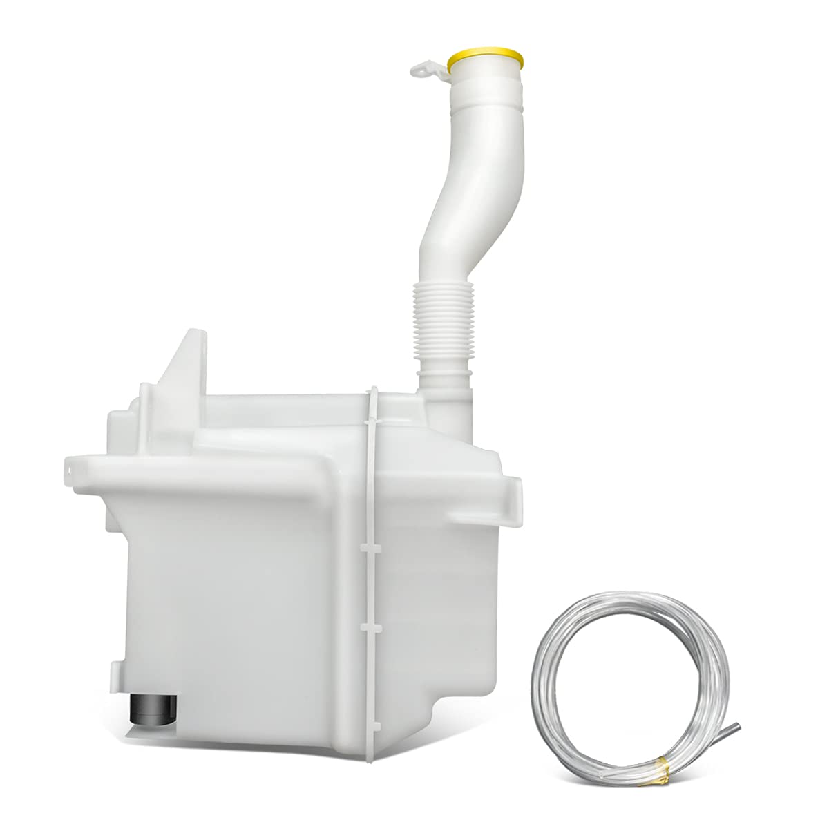 Auto Dynasty SU1288103 OEM Style Windshield Washer Reservoir Tank with Cap, Filler Tube & Pump - Fits 2009-2013 Subaru Forester (White) | Easy DIY Installation for Car Maintenance & Fluid Refill