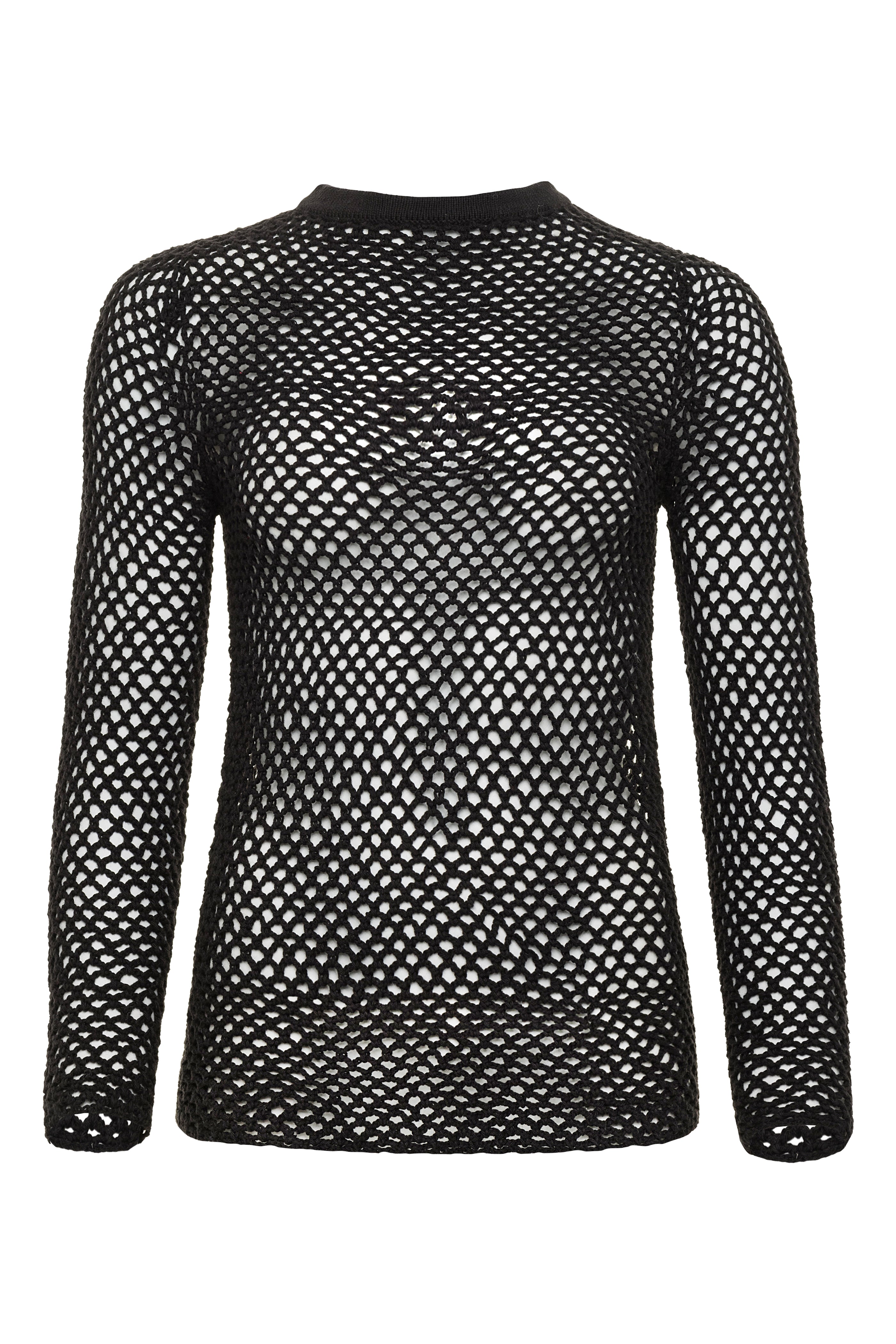 Elegant Long Sleeve Crochet Top for Women - Boho Chic Lace Knit Blouse - Perfect for Fall & Winter Fashion, Date Nights and Special Occasions