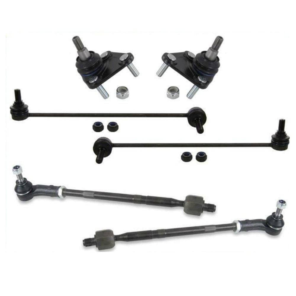 6-Piece Suspension Control Arm Kit - Ball Joints, Sway Bar Links, Inner & Outer Tie Rods for Audi TT/TT Quattro - Perfect for Off-Roading & Performance Upgrades