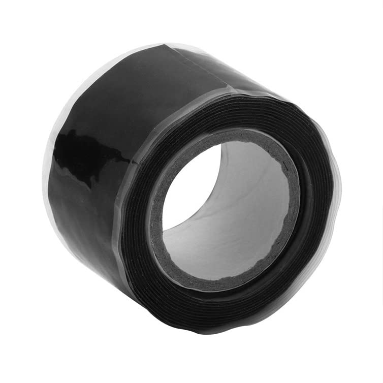 Self-Fusing Silicone Repair Tape - 25mm x 1.5M Black Waterproof Pipe Seal for Hose, Wire & Plumbing Leaks - Emergency Bonding Solution for Home, Car & Outdoor Use
