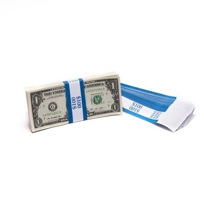 Barred ABA $100 Currency Band Bundles (10,000 Bands) - Secure Cash Handling for Banks, Retail & Small Businesses