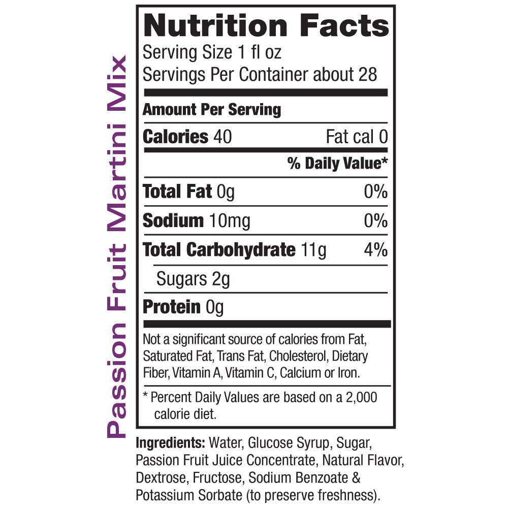 Amoretti Premium Passion Fruit Martini Mix - 28 oz Bottle (7 Servings) | Real Fruit, Gluten Free, Vegan & Kosher Cocktail Mixer | Perfect for Home Bars, Parties & Tropical Themed Events