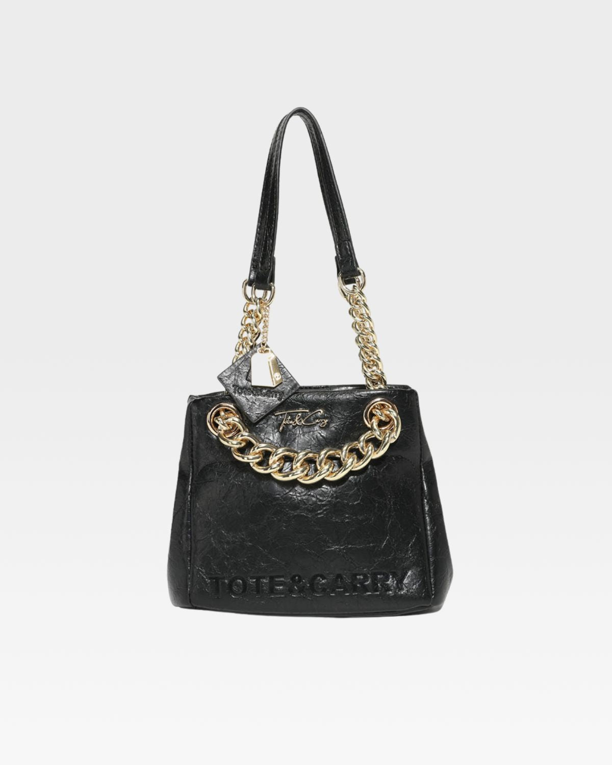 Premium Black Leather Mini Tote Bag for Women - Stylish Everyday Handbag for Work, Shopping & Travel