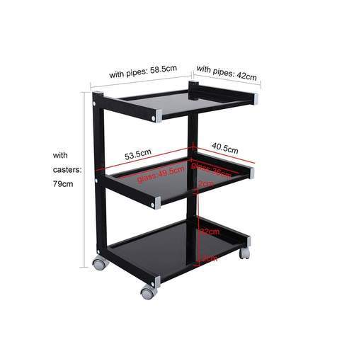 Foldable Rolling Trolley Cart with 1 Drawer - Portable Utility Cart for Kitchen, Office, or Garage Storage - Heavy Duty Wheels for Easy Mobility