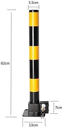Heavy Duty Parking Barriers - 4 Pack Thick Rubber Bumper Car Parking Locks, Road Bollards for Vehicle Isolation & Space Blocking - Ideal for Driveways, Garages, Parking Lots & Event Security