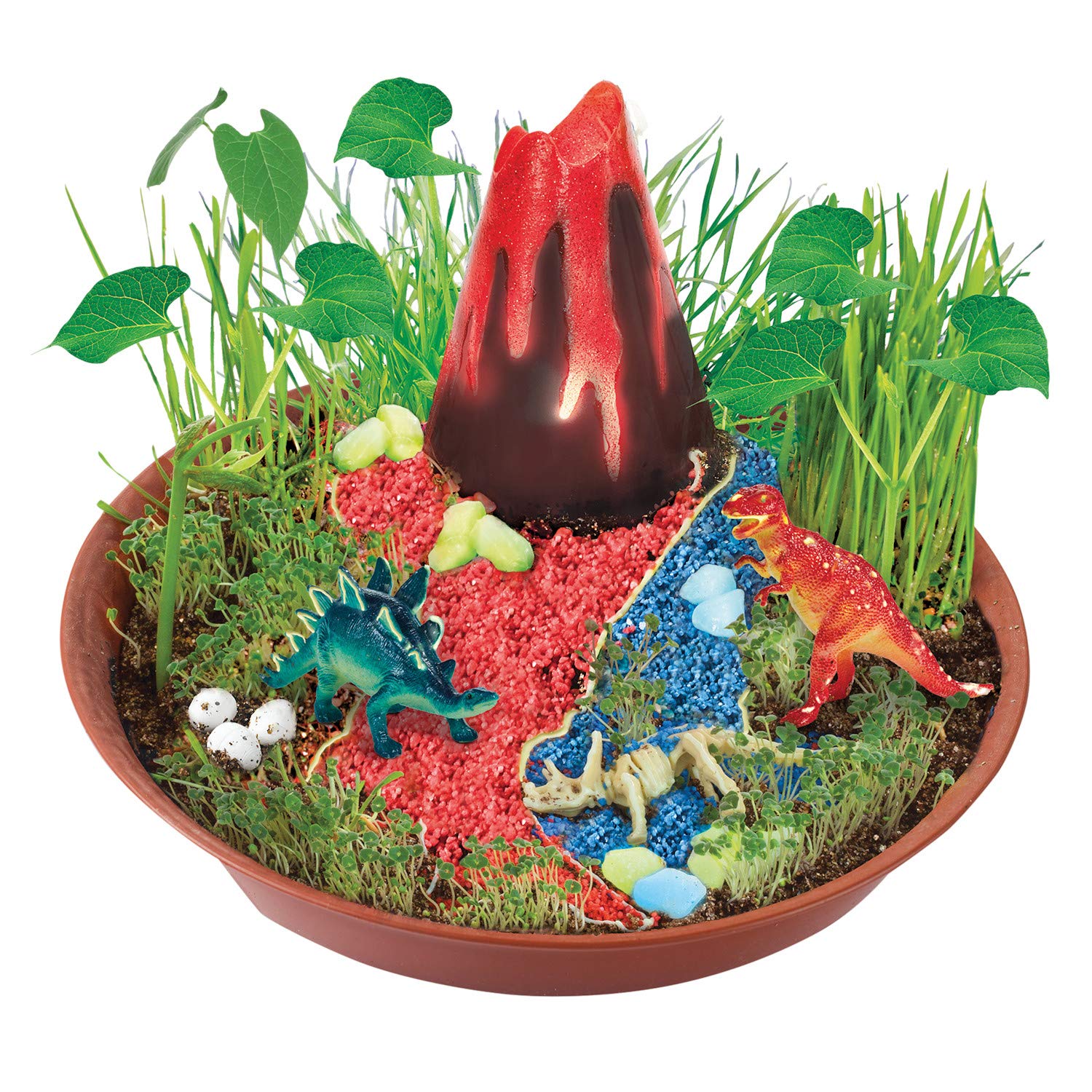 Creativity for Kids Grow N’ Glow Dinosaur Habitat Kit – DIY Dino Garden with Glow-in-the-Dark Features – STEM Educational Arts & Crafts for Boys & Girls – Perfect for Birthday Gifts & Indoor Gardening Fun