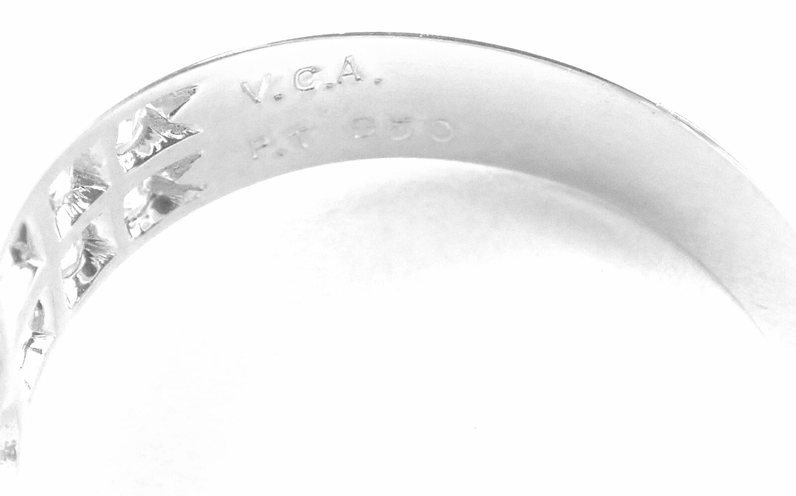 Authentic Van Cleef & Arpels Platinum Diamond Fleurette Flower Ring for Women - Luxury Jewelry Gift for Anniversary, Engagement & Special Occasions