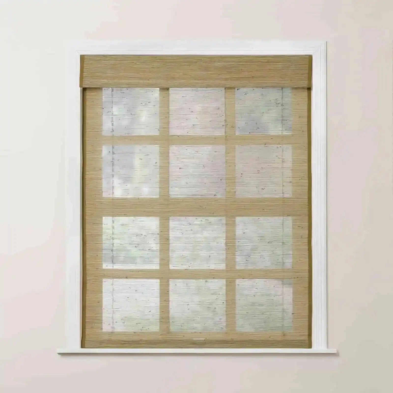 Rae Natural Ramie Bamboo Woven Shades - Series P | Eco-Friendly Window Coverings for Living Room, Bedroom & Patio | Light Filtering & UV Protection