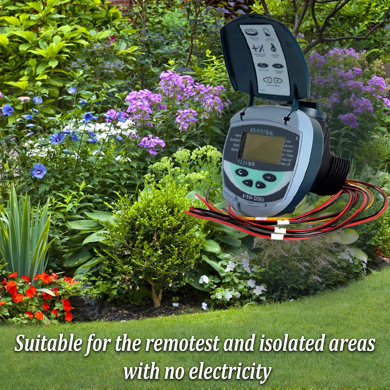 Galcon 61562 DC-6S 6-Station Battery Operated Irrigation Timer for Sprinkler & Drip Systems - Indoor/Outdoor Watering Solution with Daily/Cyclic Programs - Perfect for Home Gardens, Nurseries, Greenhouses & Propagation Misting (Model GAJFSI002P0)