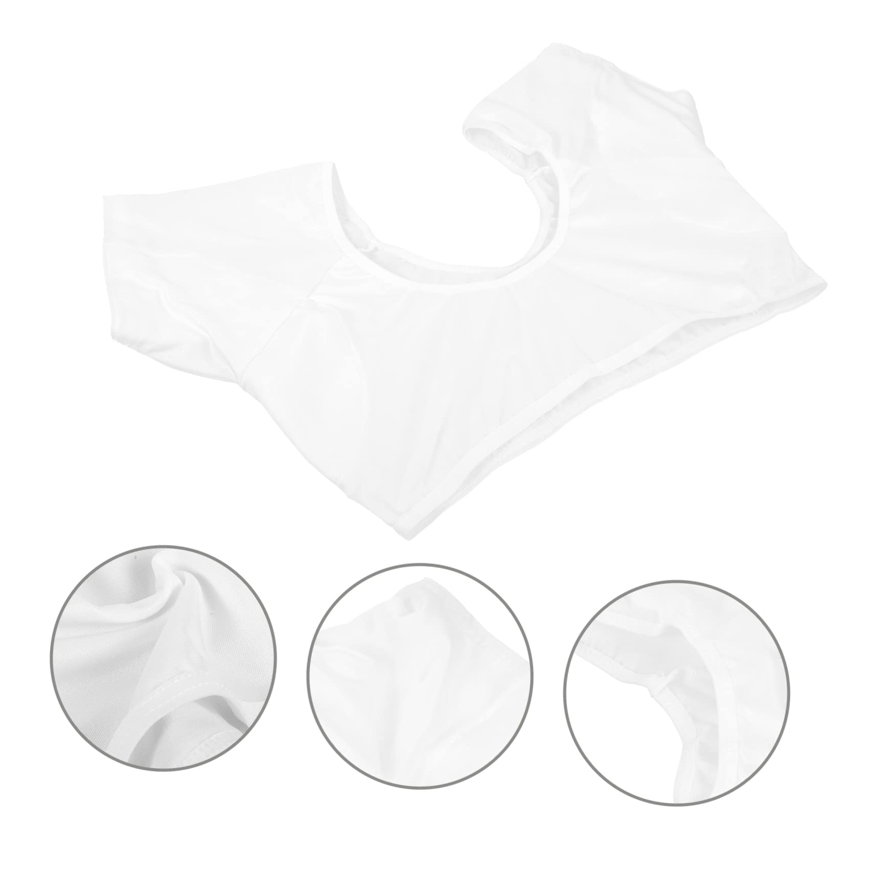 Healeved 5-Pack Women's Breathable Underarm Sweat Pads & Moisture-Wicking Tank Tops - Lightweight Summer Athletic Shirts for Girls & Ladies - White Polyester Sports Undershirts for Gym, Yoga & Outdoor Activities