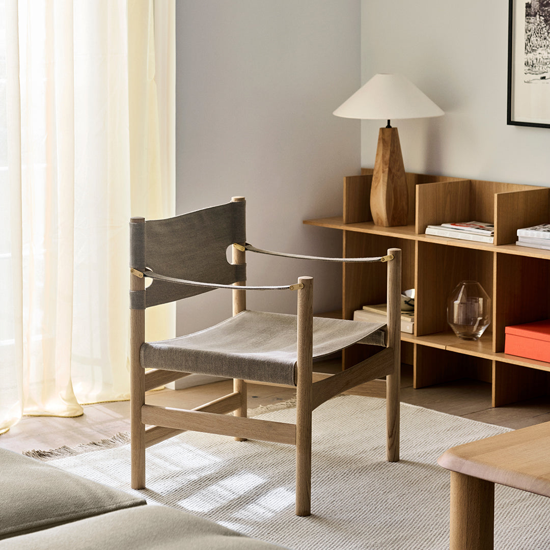 Borge Mogensen Canvas 21 Chair - Mid-Century Modern Dining Chair by Fredericia Furniture - Perfect for Dining Rooms, Kitchens & Home Offices
