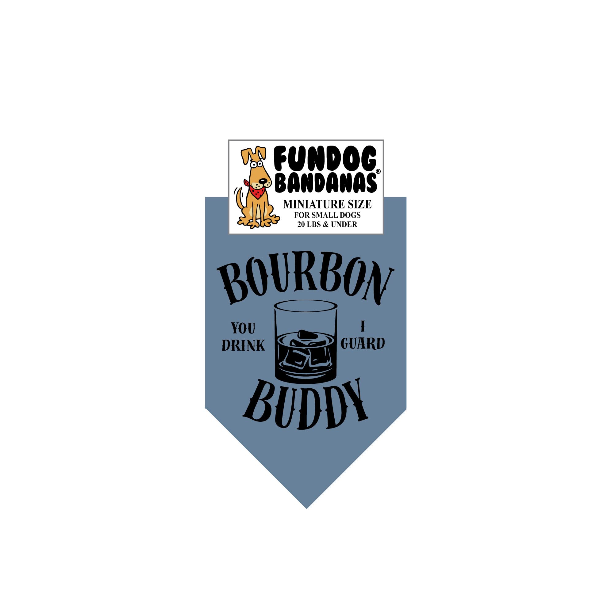 Bourbon Buddy Dog Bandana for Small Dogs Under 20 lbs - Miniature Chambray Pet Bandana for Daily Walks, Grooming & Photo Shoots