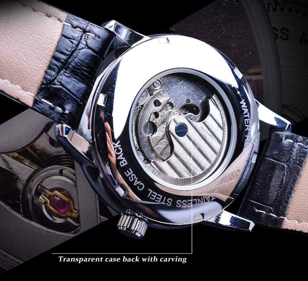 Luxury Automatic Mechanical Men's Watch with Sun Moon Phase & Tourbillon - Waterproof Wristwatch for Business, Formal & Casual Wear - MASTOP Top Brand