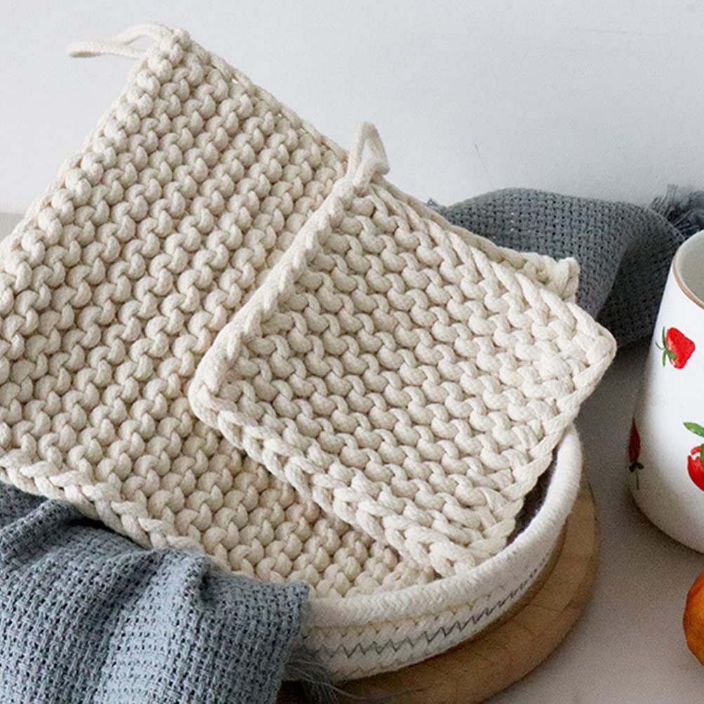 Premium Woven Mug Holder & Coaster Set - Heat-Resistant Braided Placemats for Beverages (Beer, Wine, Tea) - Stylish Kitchen Table Decor & Drink Holders - Perfect for Dining, Entertaining & Home Decor
