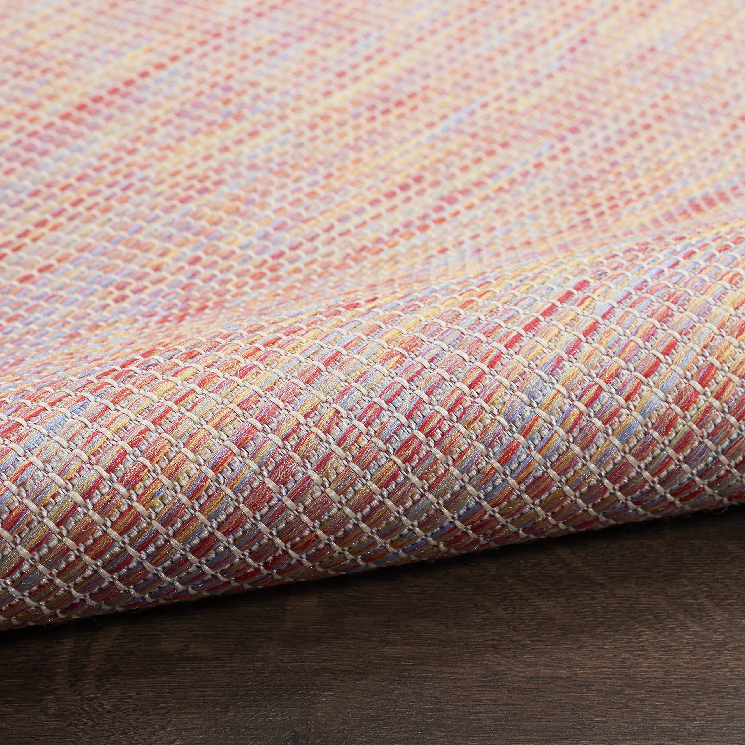 Nourison Positano 6' x 9' Indoor/Outdoor Area Rug - Rainbow Design, Easy to Clean, Non-Shedding for Living Room, Bedroom, Dining Room, Deck, Patio & Backyard | Durable & Weather Resistant for High Traffic Areas