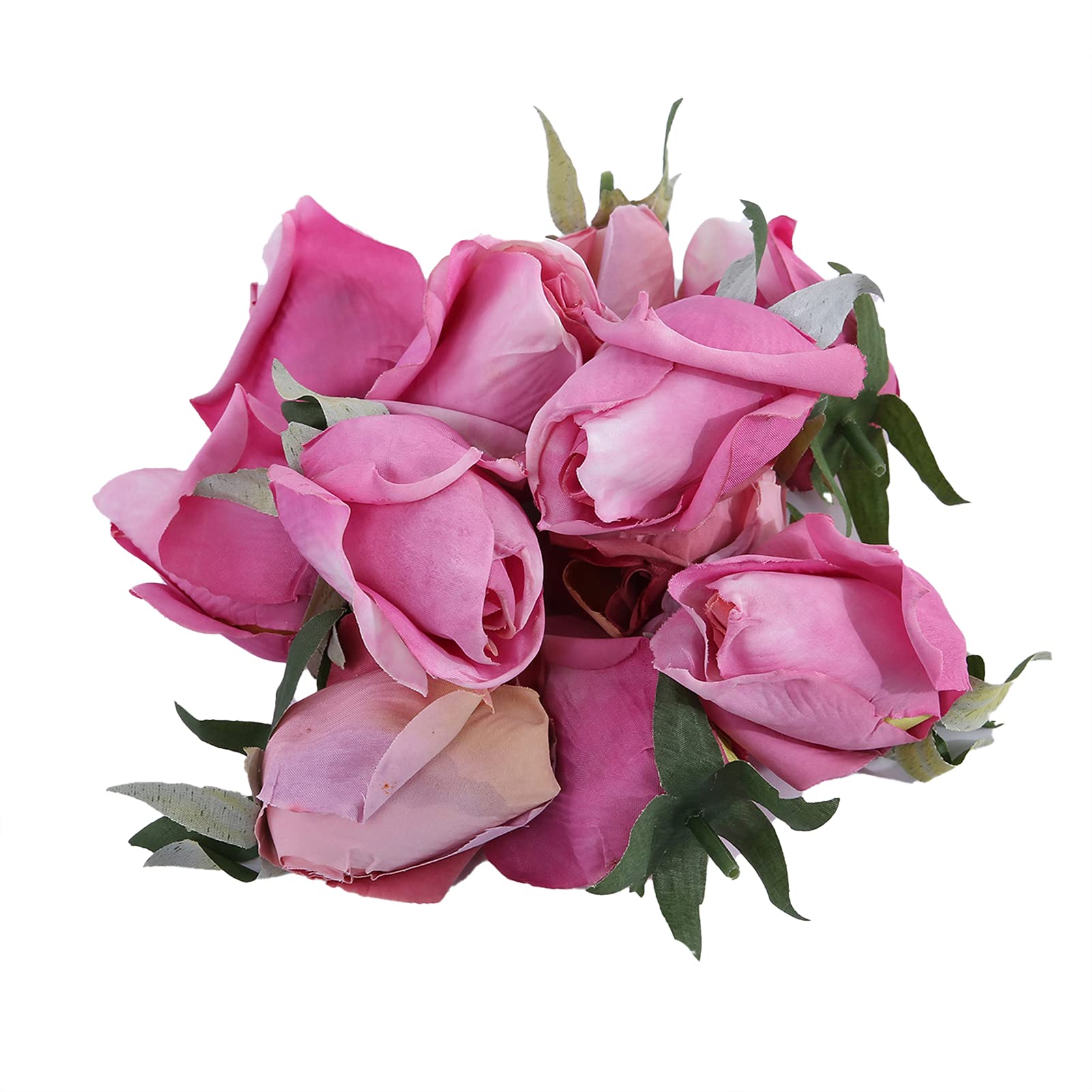 Artificial Silk Peony Flower Head - Realistic Dark Pink Fake Flowers for Home Decor, Wedding Centerpieces, and Gift Giving - 1 Set
