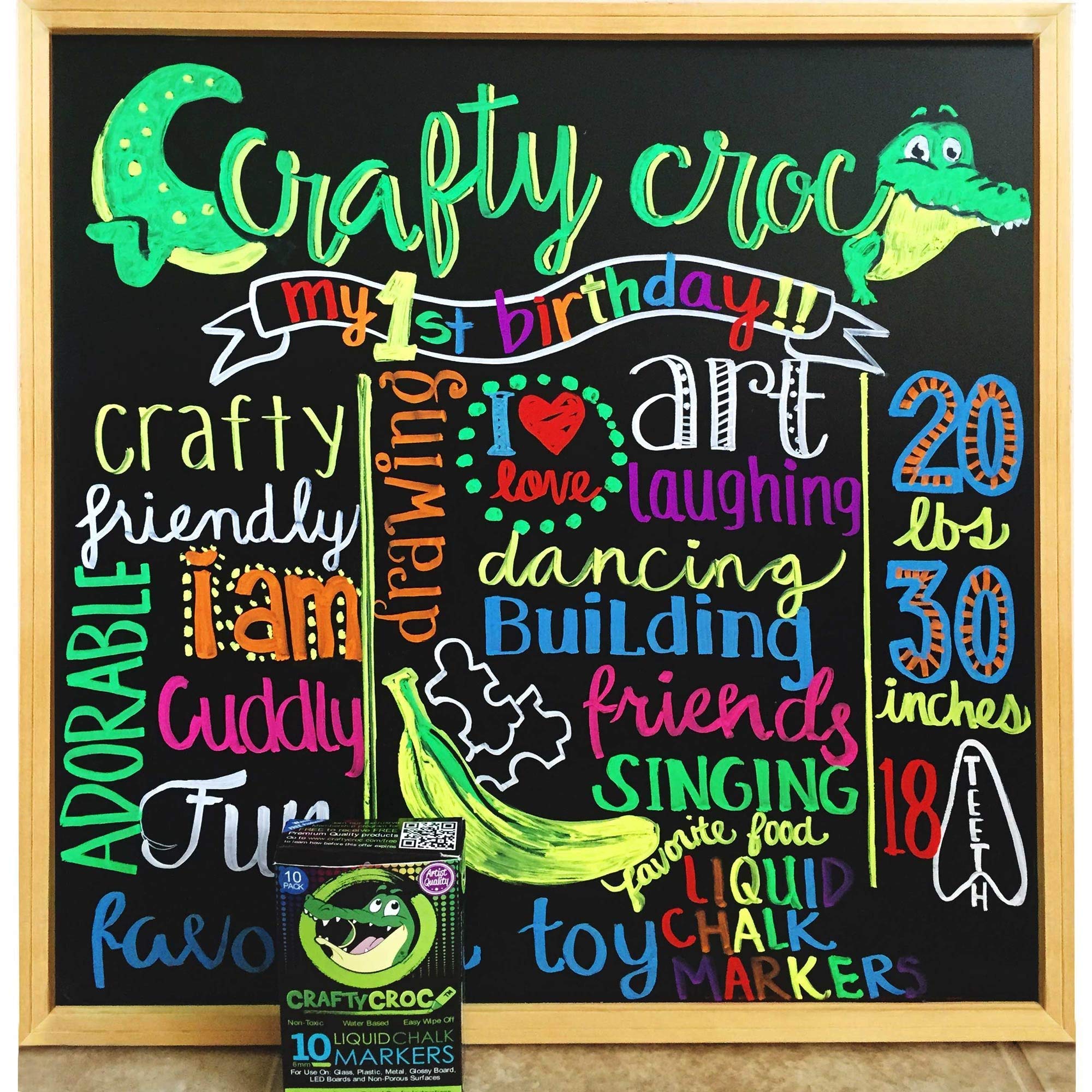 Vibrant Neon & Rectangle Chalk Markers & Labels Bundle - 10 Pack Neon Markers + 64 Pack Chalkboard Labels for Restaurants, Classrooms & Retail Signage