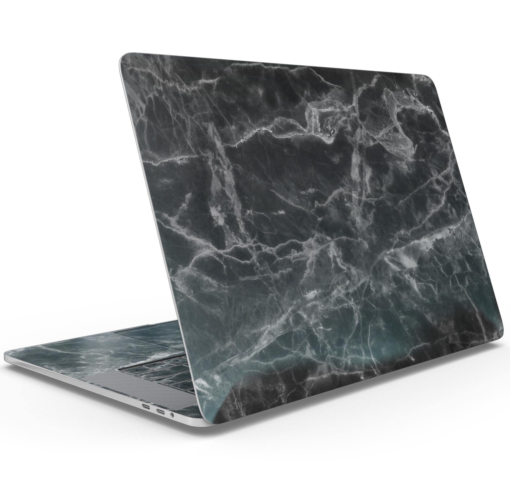 Premium Smooth Black Marble Vinyl Wrap - Scratch Resistant Full-Body Skin for MacBook Pro 16
