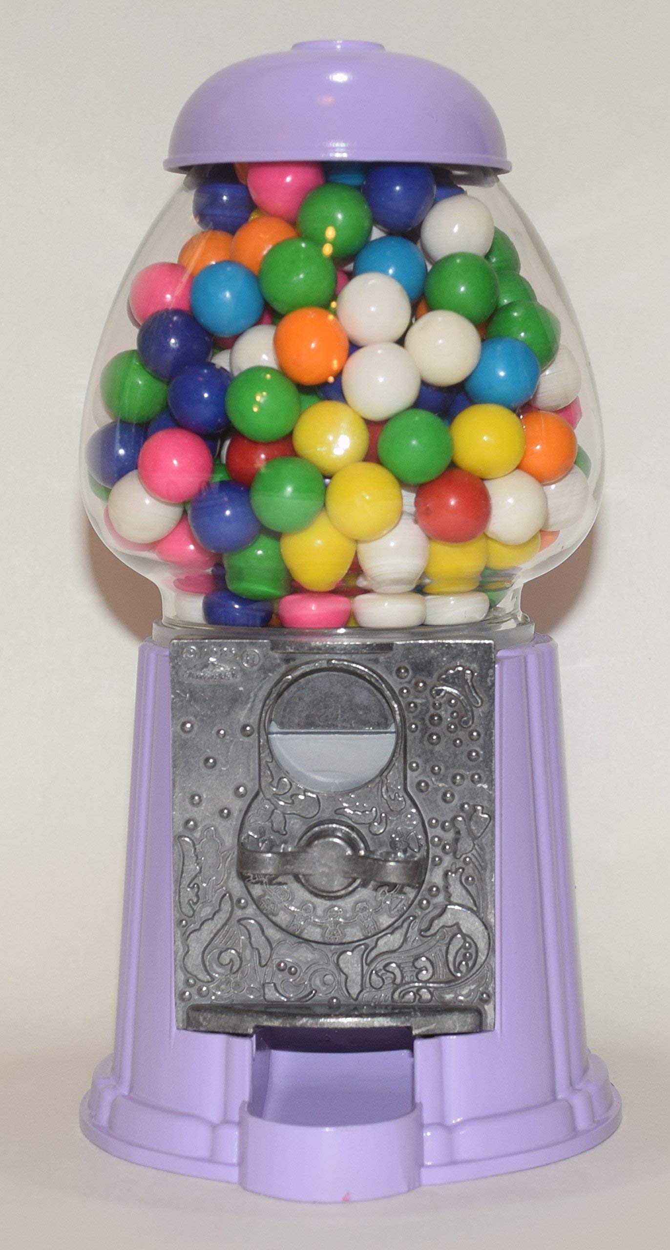 Vintage 15-Inch Light Purple Gumball Machine with Stand - Classic Candy Dispenser for Home, Office & Party Decor | Bulk Candy Vending Machine for Kids & Retro Style Sweet Shops