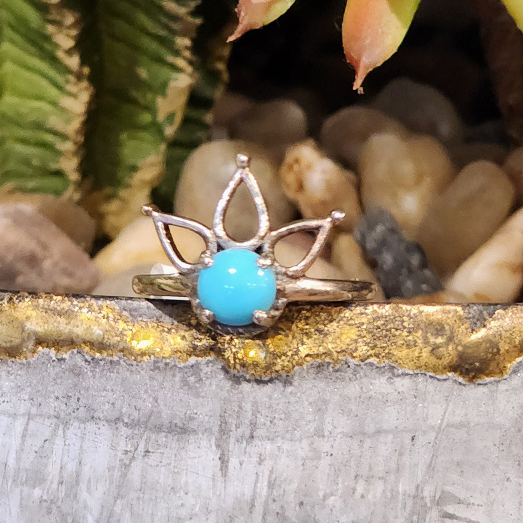 Patty Kingman Turquoise Ring for Women - Handmade Sterling Silver Jewelry with Genuine Turquoise Stone - Perfect for Boho, Western & Everyday Fashion