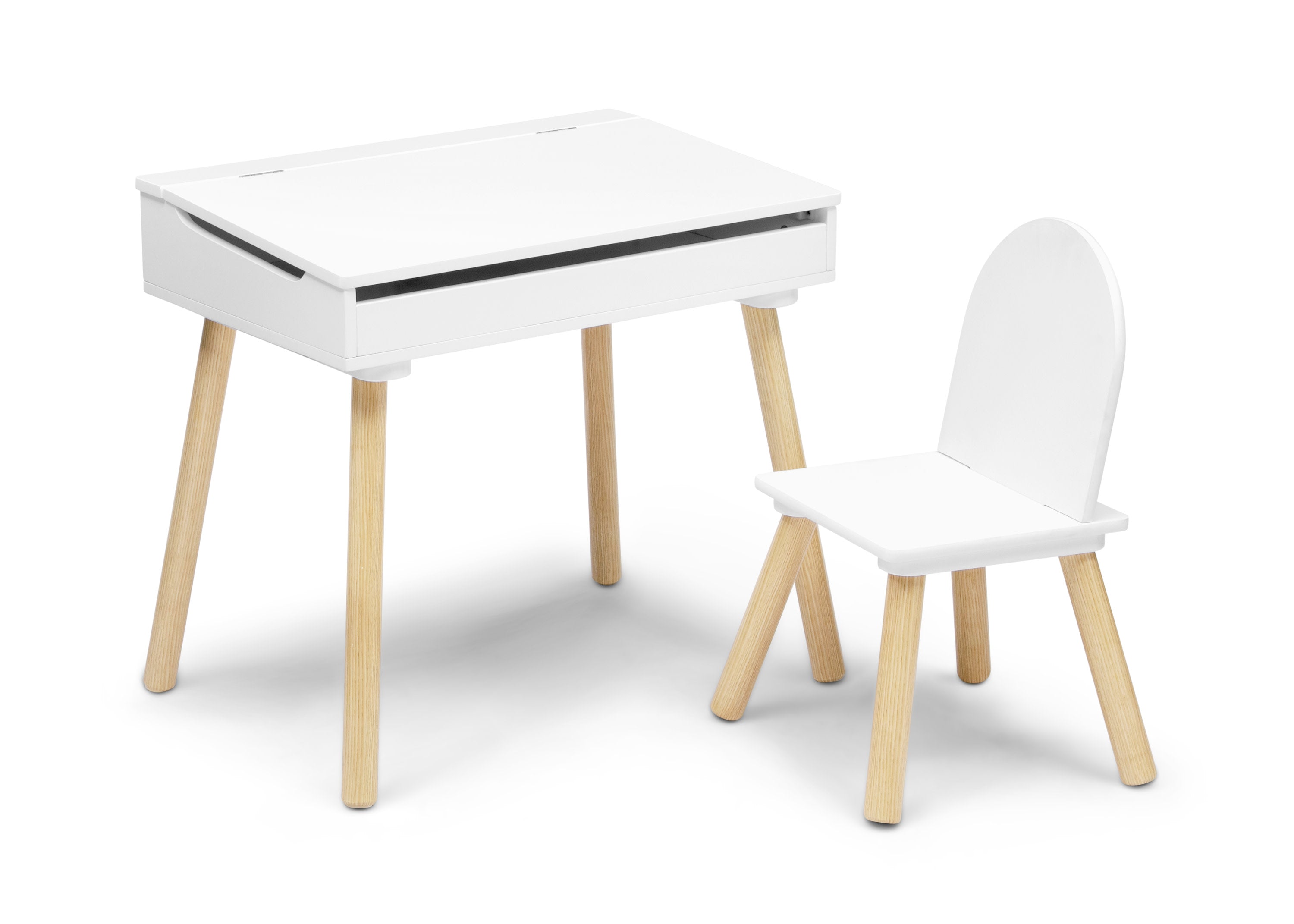 Ollie Lift Top Desk and Chair Set for Toddlers & Up - Adjustable Kids Study Table with Storage, Perfect for Homeschooling & Remote Learning