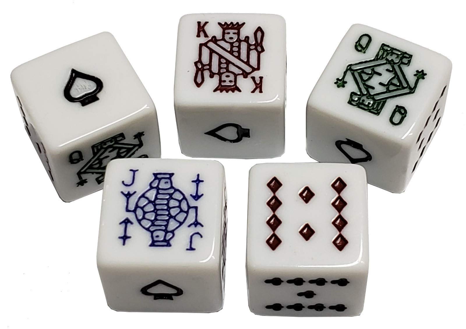 16mm Poker Dice Set with PU Leather Cup - Perfect for Casino Nights & Gifts