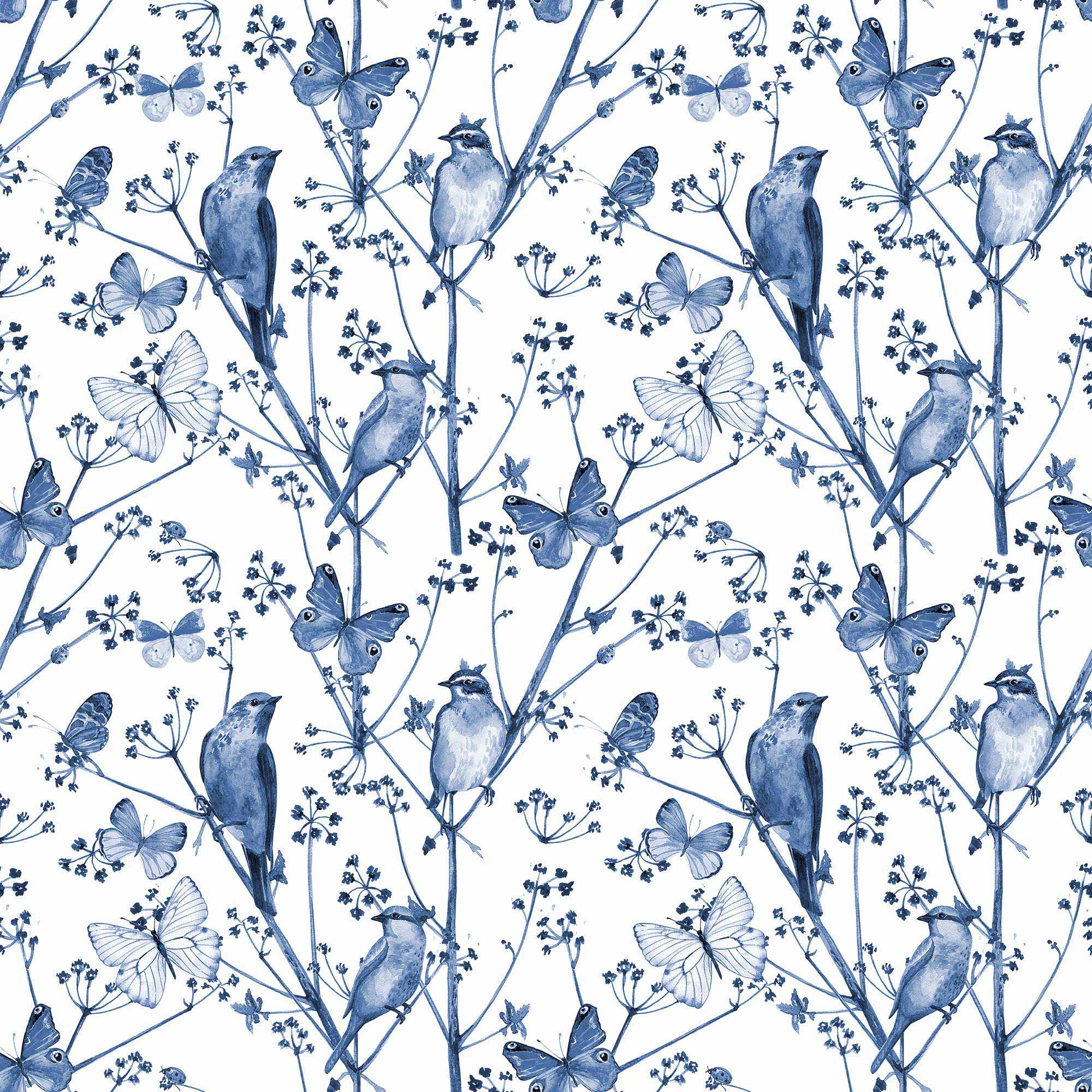 Blue Wallpaper Sample for Bedroom - Peel & Stick Removable Wallpaper - Coastal & Nursery Decor - Perfect for Accent Walls & Home Renovation