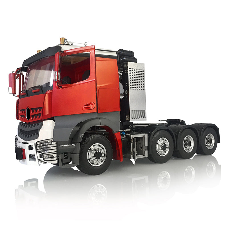 1/14 LESU 8x8 RC Truck - 3-Speed Metal Chassis Highline Tractor Model with DIY Cabin, Roof Lights, Motor Servo & Equipment Rack - Perfect for Off-Road Adventures & RC Enthusiasts