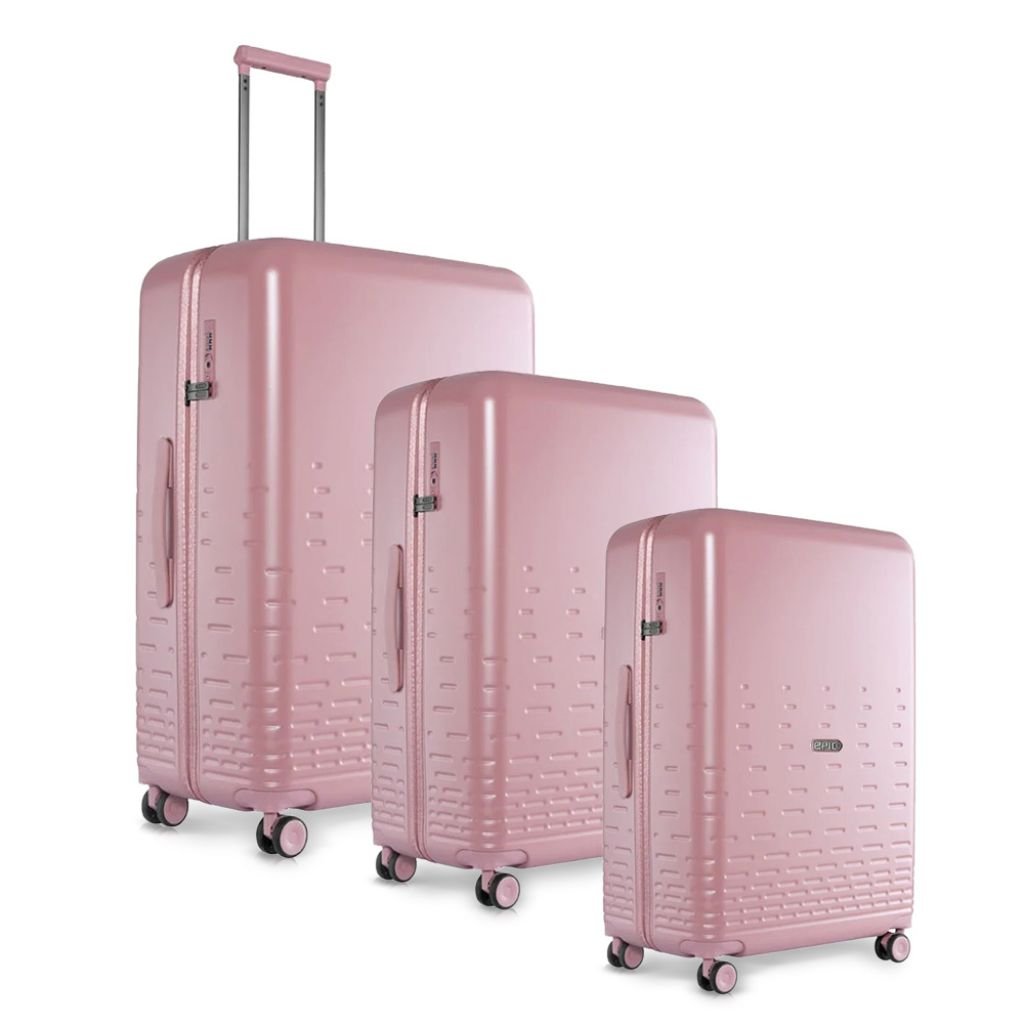 Epic Spin 3-Piece Hardside Luggage Set - Pink | Lightweight Spinner Suitcases for Women & Men | Perfect for Travel, Business Trips & Vacations