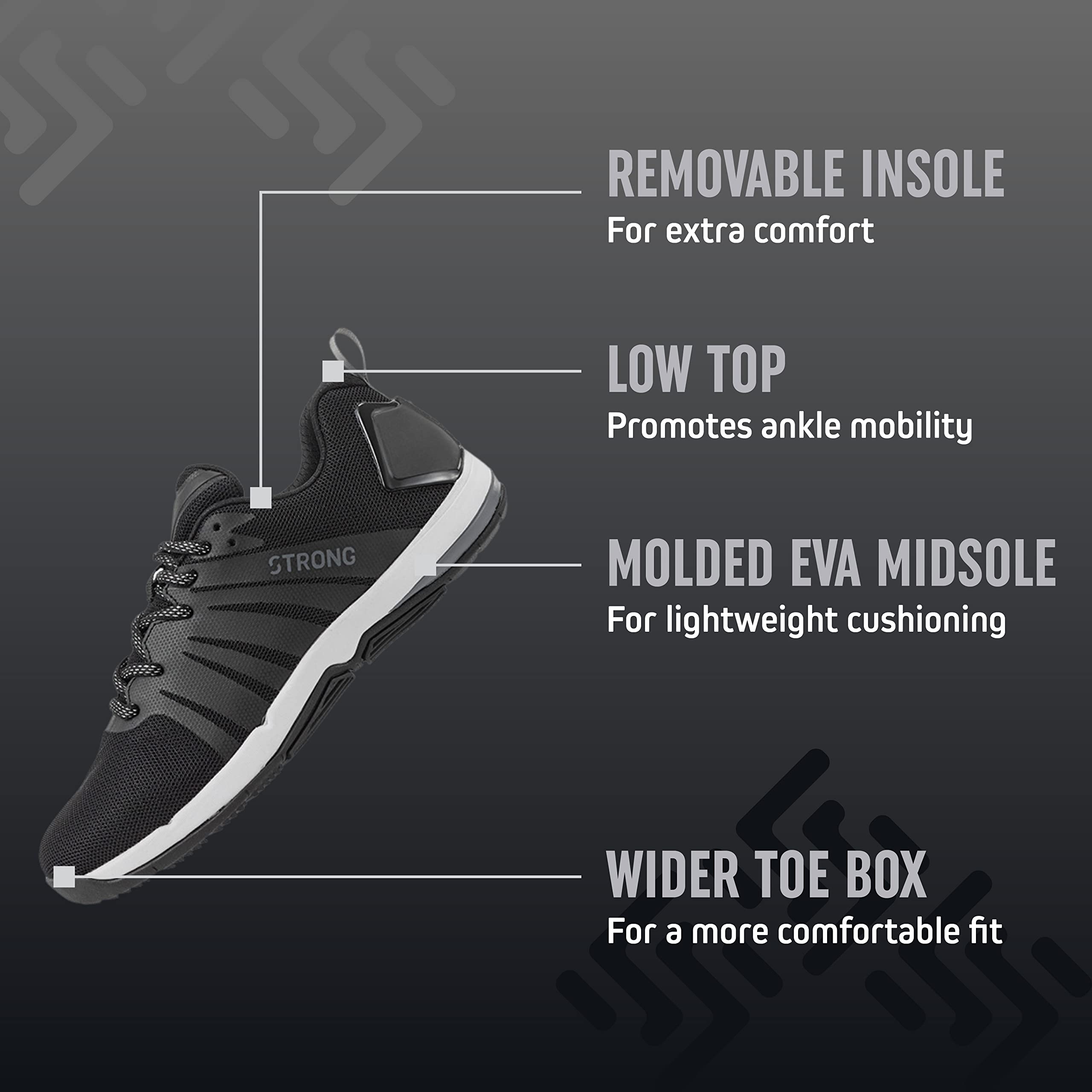 Best Women's Strong iD Low-Top Athletic Sneakers - Lightweight Workout Shoes for Running, Gym & Training - Perfect for Fitness, Walking & Casual Wear