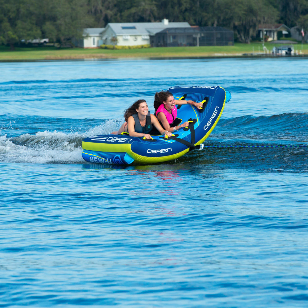 O'Brien New U Towable Tube for 2 Riders - Heavy Duty Inflatable Water Tube for Boating, Lakes & Beach Fun - Perfect for Summer Water Sports & Family Adventures