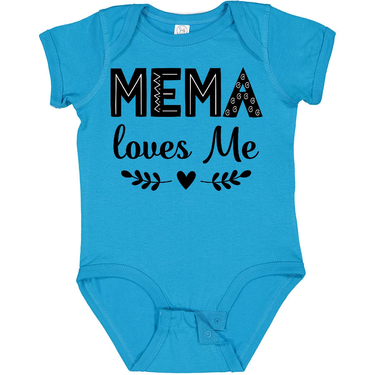Inktastic Mema Loves Me Baby Bodysuit - Soft Cotton Infant Onesie for Newborns & Toddlers - Perfect for Family Photos, Holidays & Everyday Wear