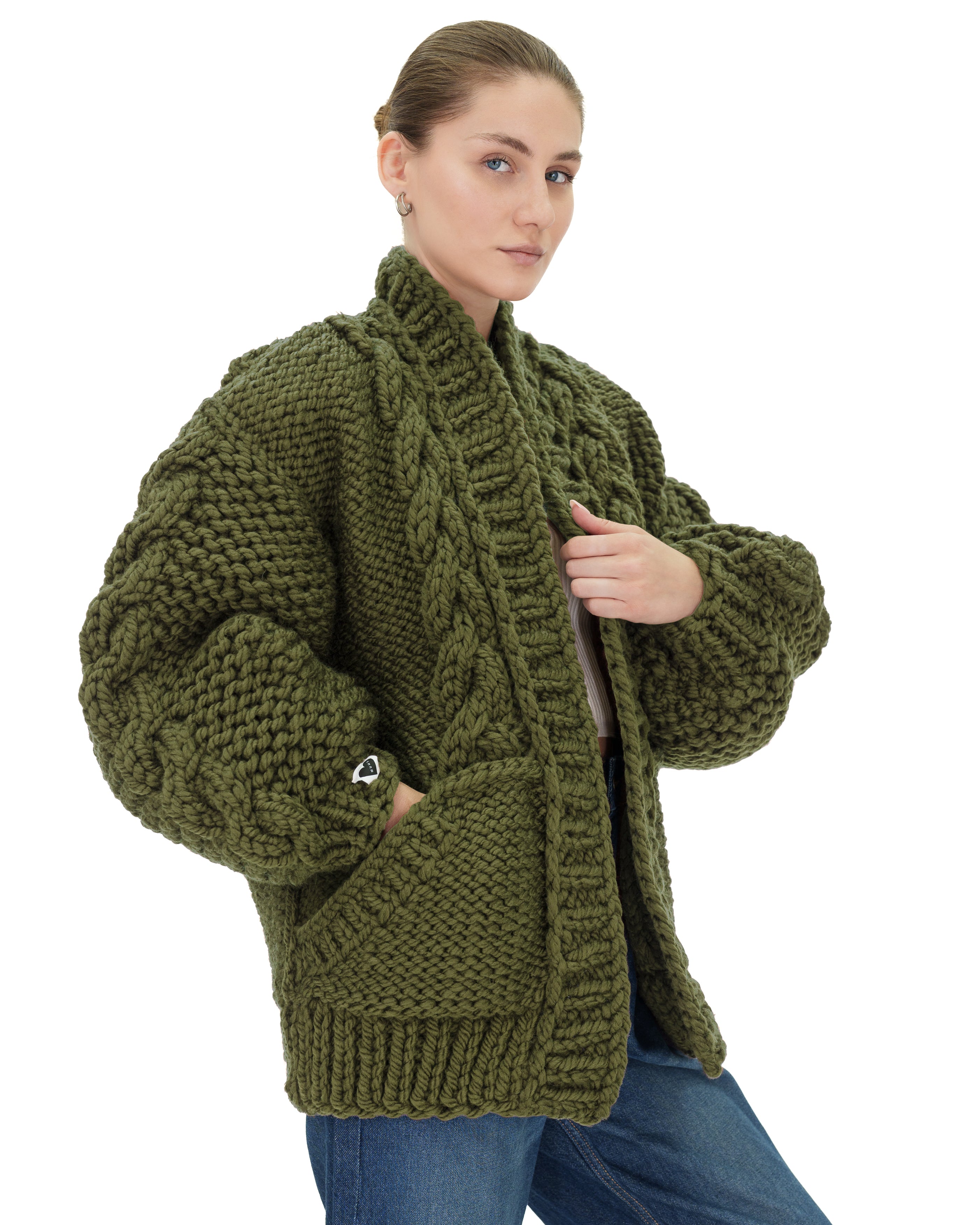 Stylish Braided Pocket Cardigan for Women - Soft Knit Open Front Sweater | Perfect for Fall, Winter & Layering Outfits