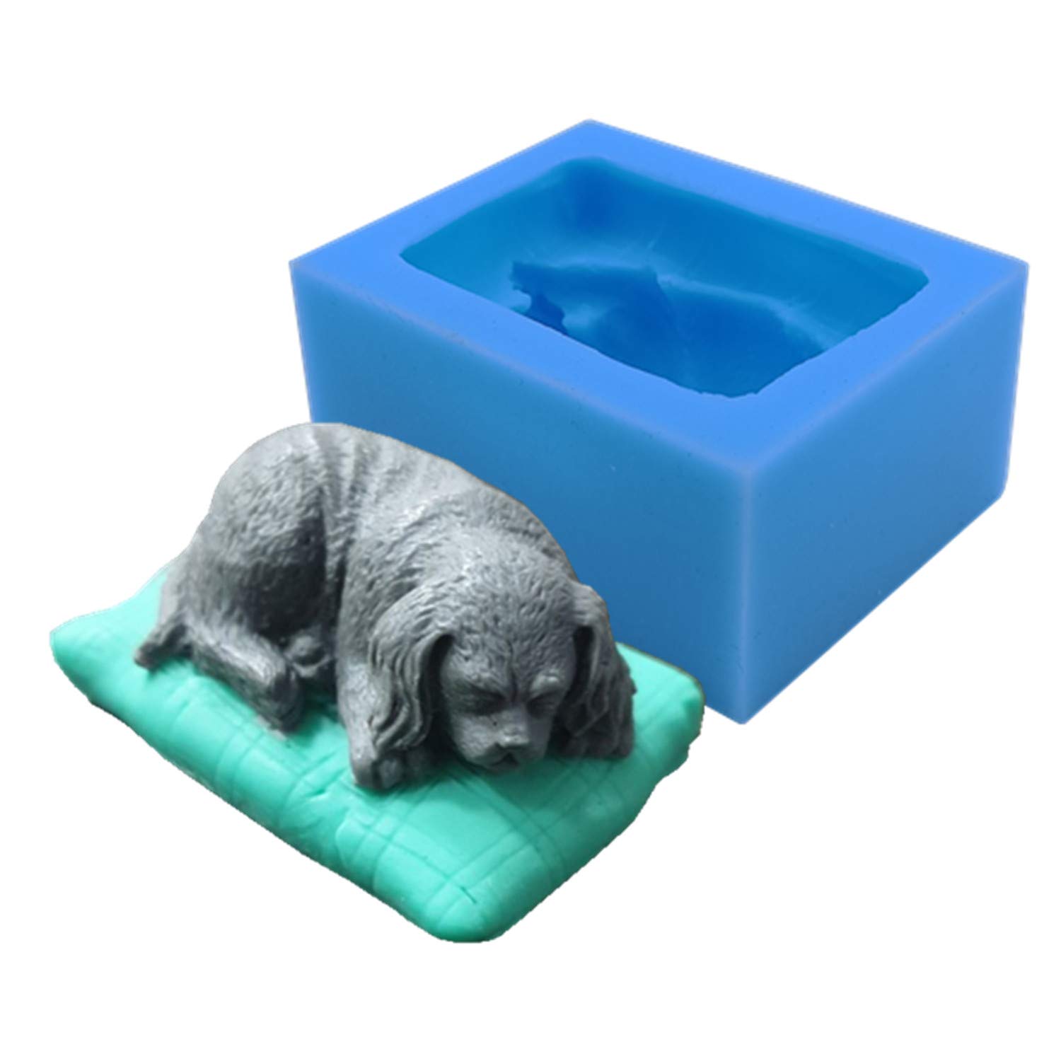 3D Dog Silicone Soap Mold for DIY Soap Making, Chocolate Cake & Scented Wax Crafts - Perfect for Homemade Gifts, Bath Decorations and Party Favors