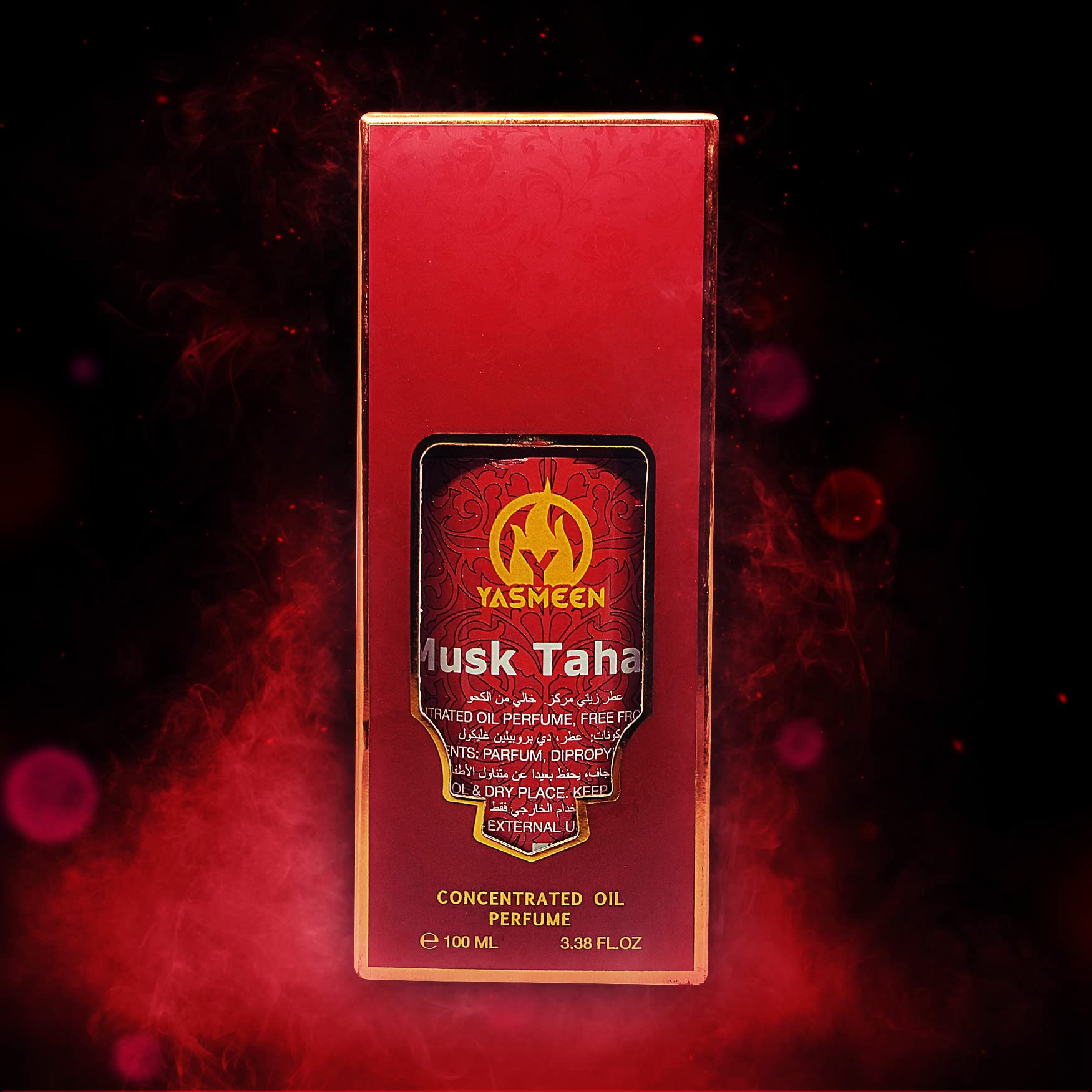 Yasmeen Musk al Tahara 100ml (3.4oz) Premium Concentrated Oil Perfume - Unisex Fragrance for Men & Women - Dubai UAE Blended Scent - Perfect for Daily Wear, Special Occasions & Gift Giving