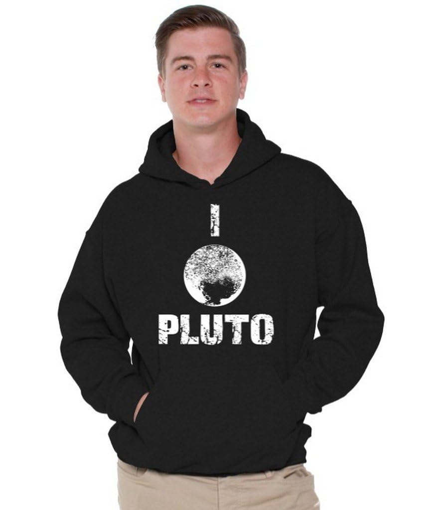 Awkwardstyles Pluto Hoodie - Solar System Space Themed Pullover Sweatshirt with Free Bookmark | Astronomy Lover Gift, Cozy Outerwear for Stargazing & Planetarium Visits