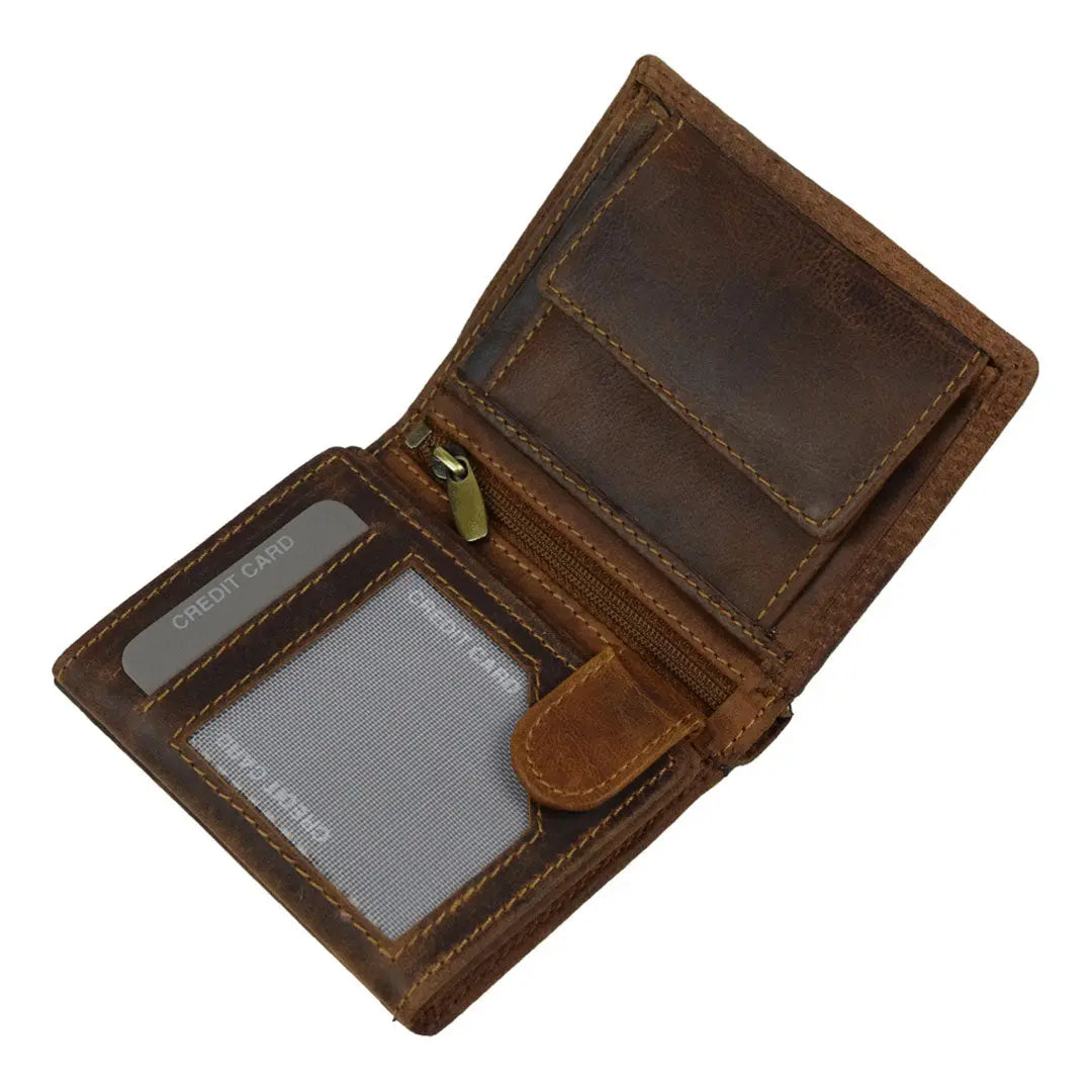 Premium Greenwood Leather Tyler Wallet for Men - Slim RFID Blocking Bifold Wallet - Perfect for Everyday Use, Travel & Business