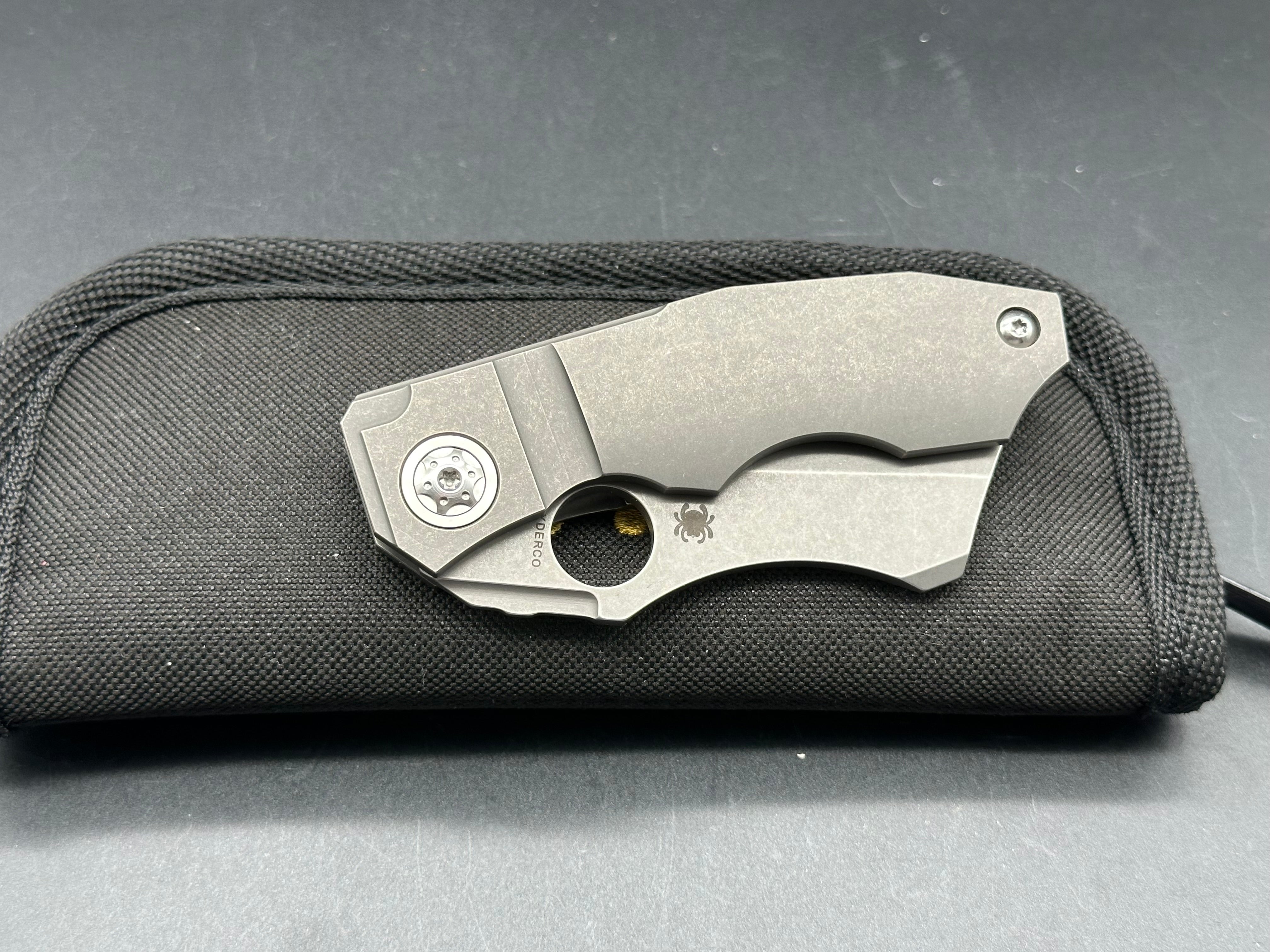 Spyderco Stovepipe Frame Lock Folding Knife - Titanium Handle, 2.8