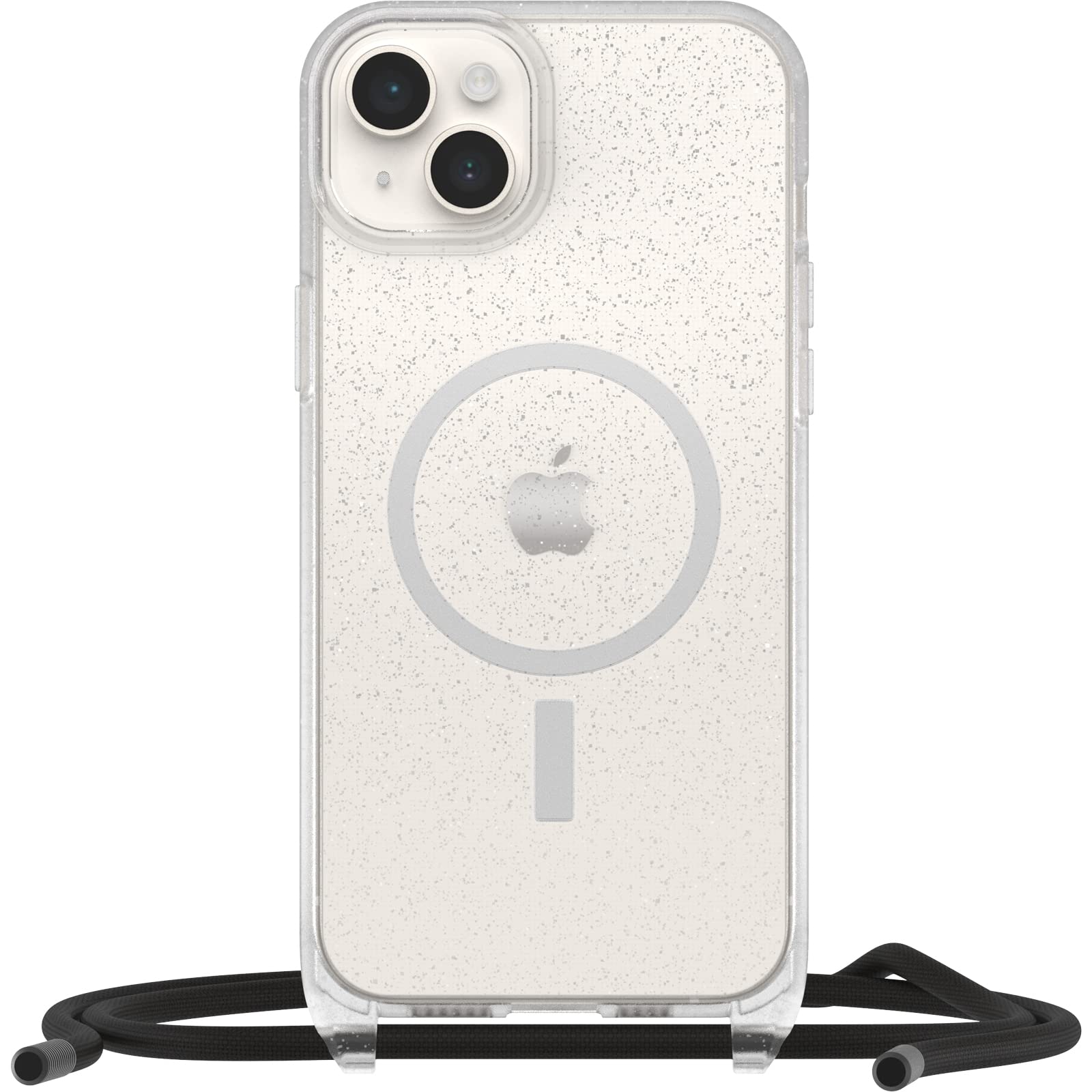 OtterBox React Necklace Case with MagSafe for iPhone 14 Plus - Ultra-Slim Protective Phone Cover with Adjustable Detachable Lanyard, Military-Grade Drop Tested, Stardust Color (Non-Retail Packaging) - Perfect for Outdoor Activities, Travel, and Hands-Free Convenience
