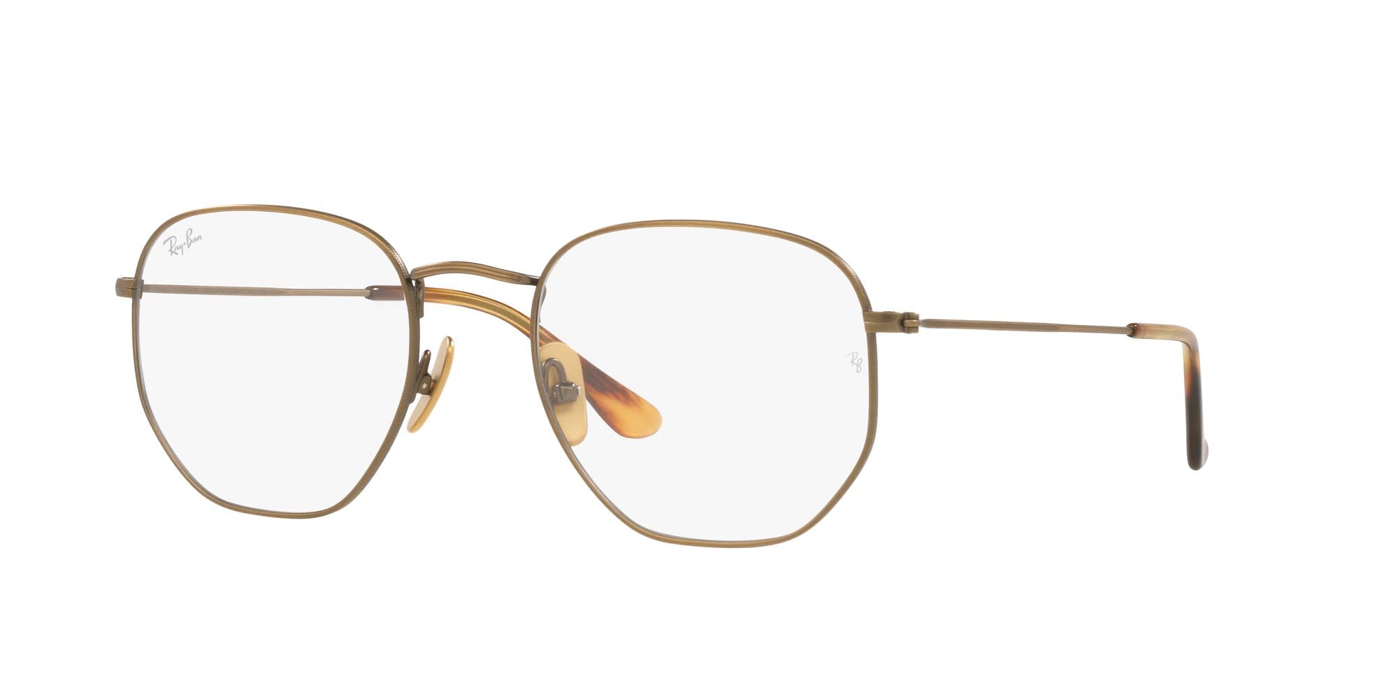 Ray-Ban Rx8148v Hexagonal Titanium Prescription Eyeglass Frames - Lightweight Durable Glasses for Men & Women - Perfect for Reading, Work & Everyday Wear