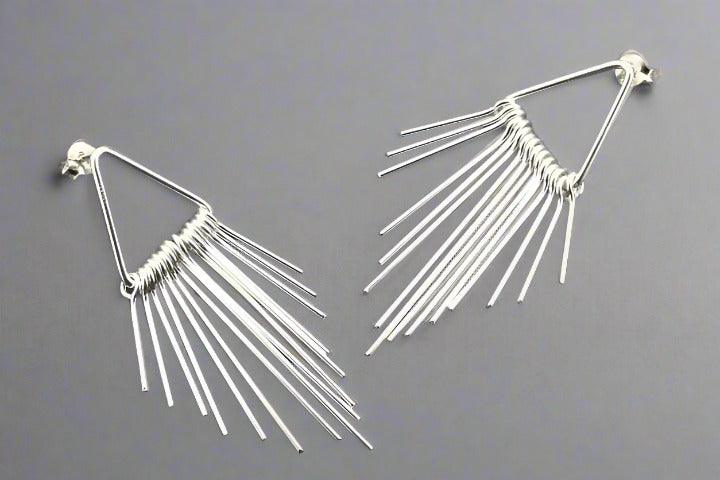 Dita Tassel Earring Studs - Sterling Silver Dangle Earrings for Women, Gift for Her | Perfect for Parties, Weddings & Everyday Wear