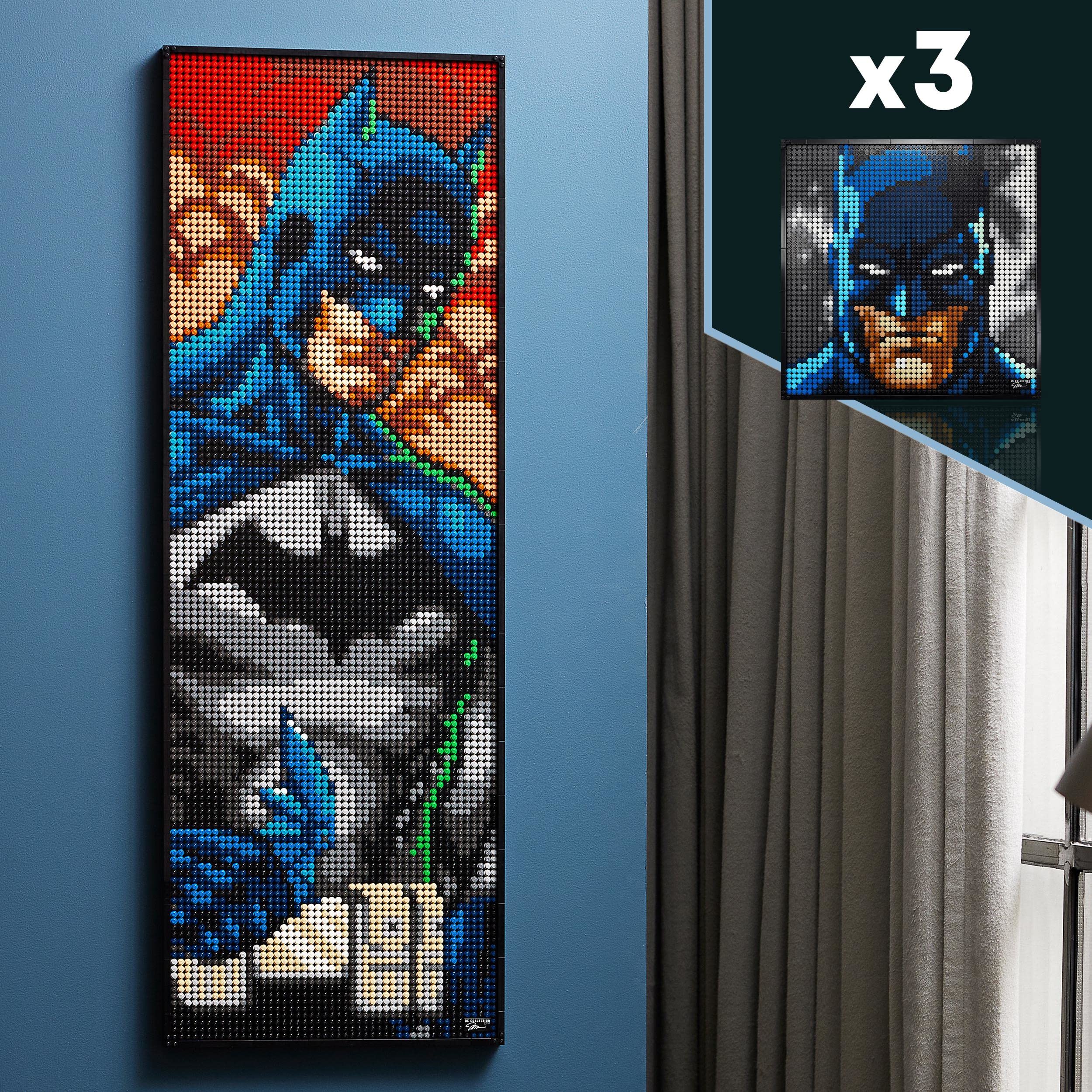 LEGO 31205 Batman Art by Jim Lee Building Kit - The Joker & Harley Quinn Wall Art Poster Set for Adults, Creative Home Decor & Unique Gift Idea for DC Comics Fans, Superhero Enthusiasts | Perfect for Office, Game Room & Man Cave Display