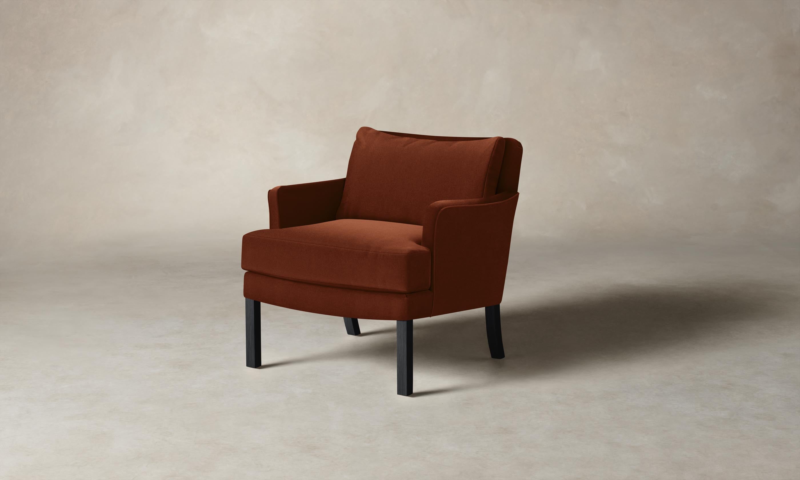 Premium Mohair Spice Upholstered Kaye Chair - Mid-Century Modern Accent Chair for Living Room, Bedroom & Office - Comfortable Lounge Chair with Stylish Design