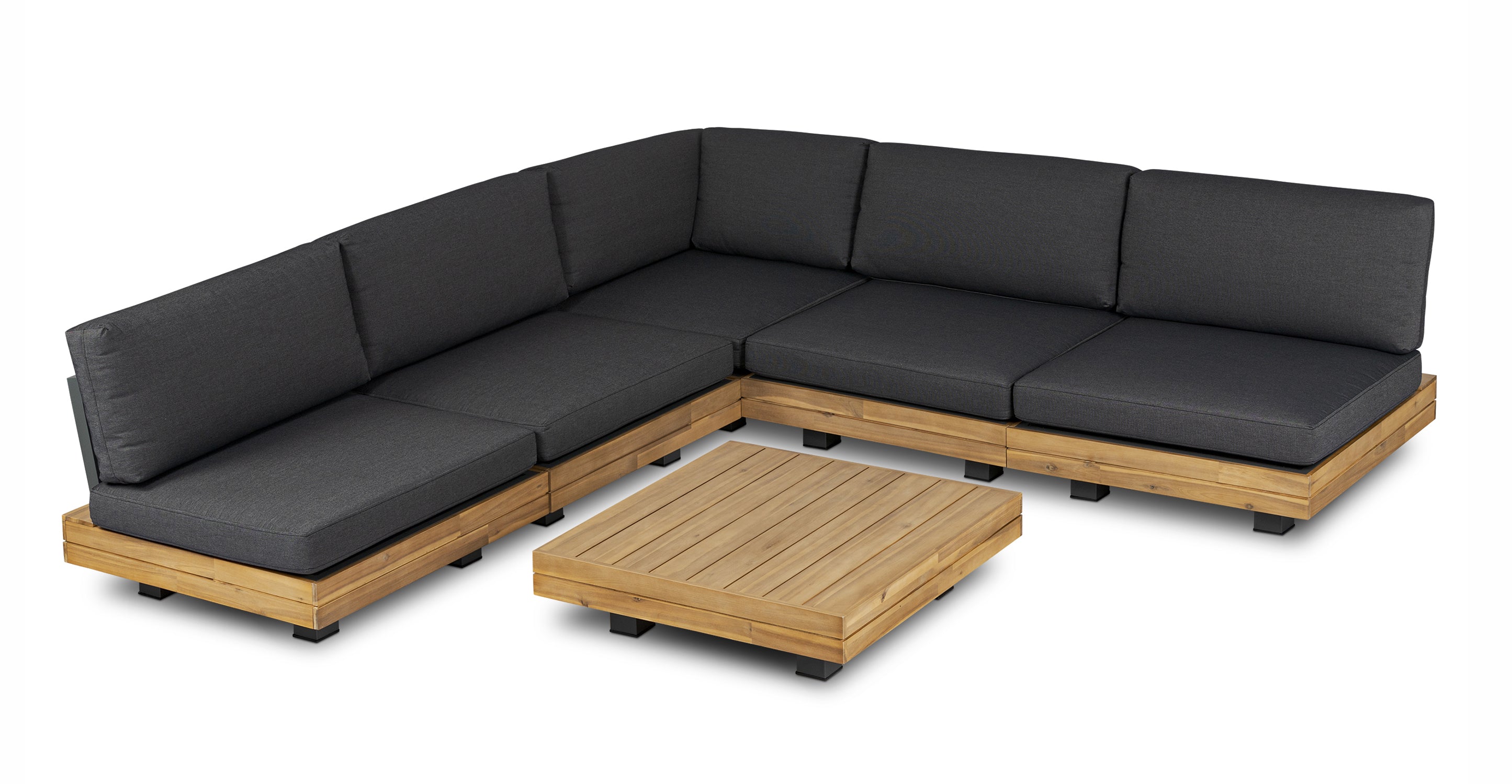 Celenza Modular Full Corner Sectional Sofa Set with Coffee Table - Modern L-Shaped Couch for Living Room, Family Room & Home Theater - Comfortable & Stylish Furniture for Relaxing & Entertaining