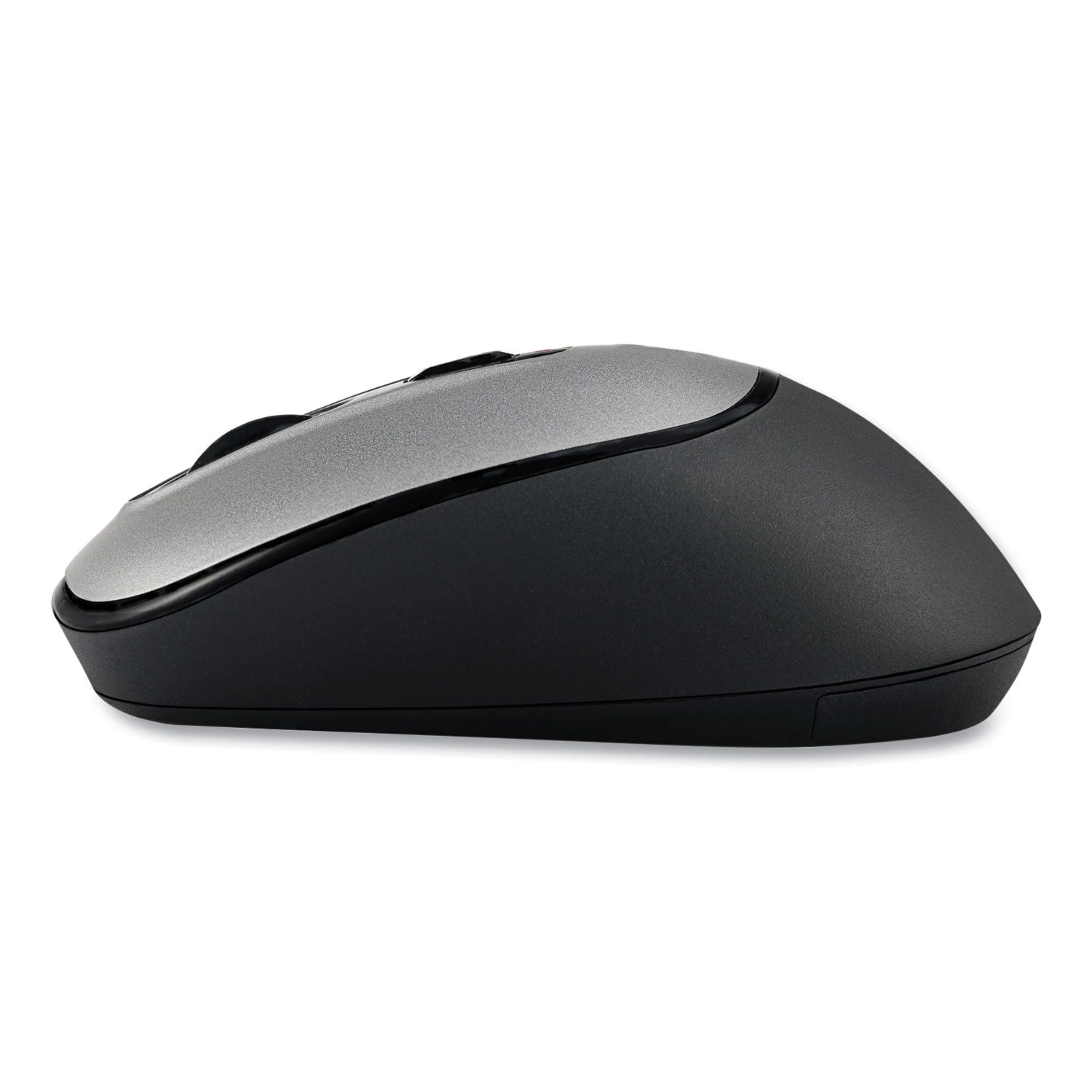 Adesso Imouse A10 Antimicrobial Wireless Mouse - 2.4Ghz, 30ft Range, Ambidextrous Design (Black/Silver) | Perfect for Office, Gaming & Home Use