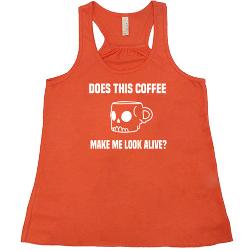 Funny Coffee Lover T-Shirt - 'Does This Coffee Make Me Look Alive?' Graphic Tee for Men & Women - Perfect for Work, Gifts & Casual Wear