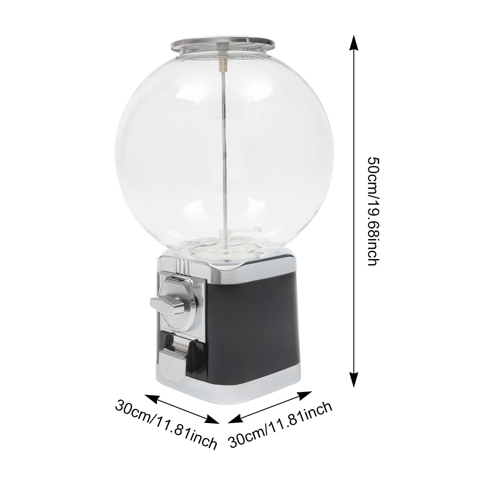 $1 Twister Ball Dispenser - Commercial Coin Operated Vending Machine for Gumballs & Capsules | Perfect for Retail Stores, Game Halls, Arcades & Family Fun Zones (Black)