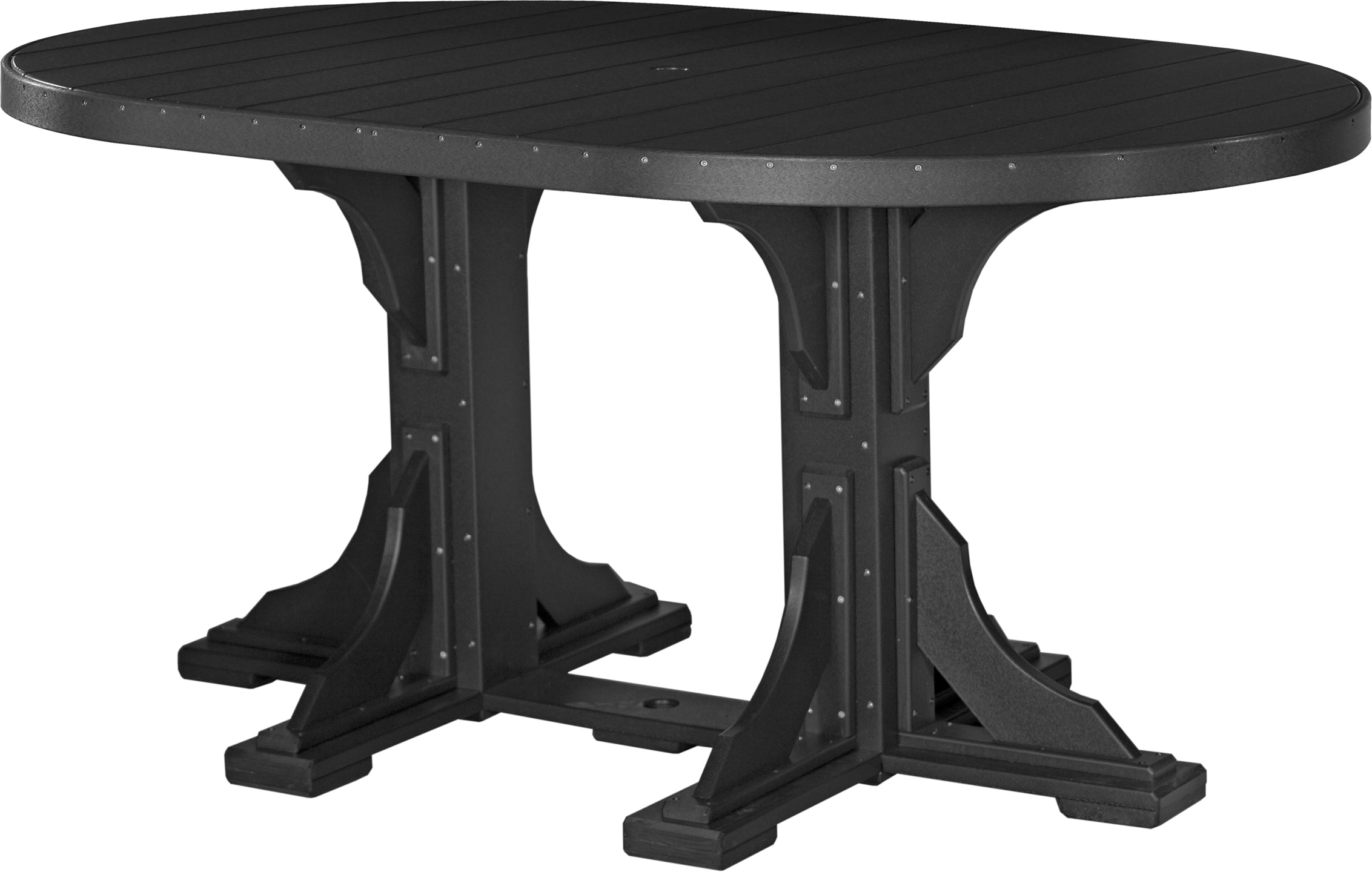 LuxCraft 4' x 6' Oval Dining Table Set for 6 - Modern Kitchen & Dining Room Furniture - Perfect for Family Gatherings, Dinner Parties & Small Spaces